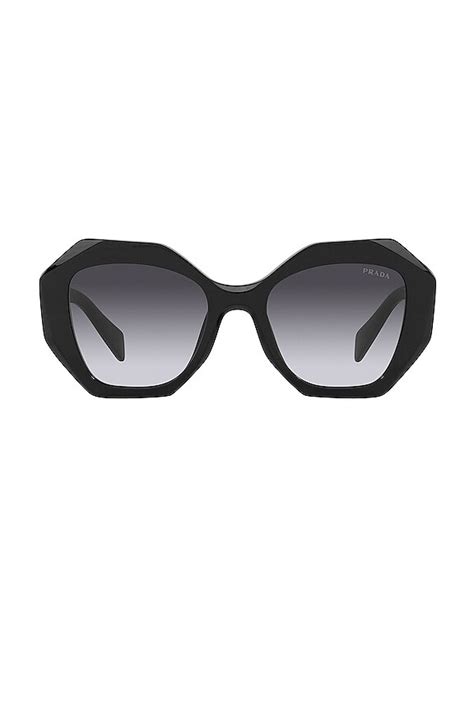 Prada Sculto Reo Irregular Rounded Angular in Black & Grey